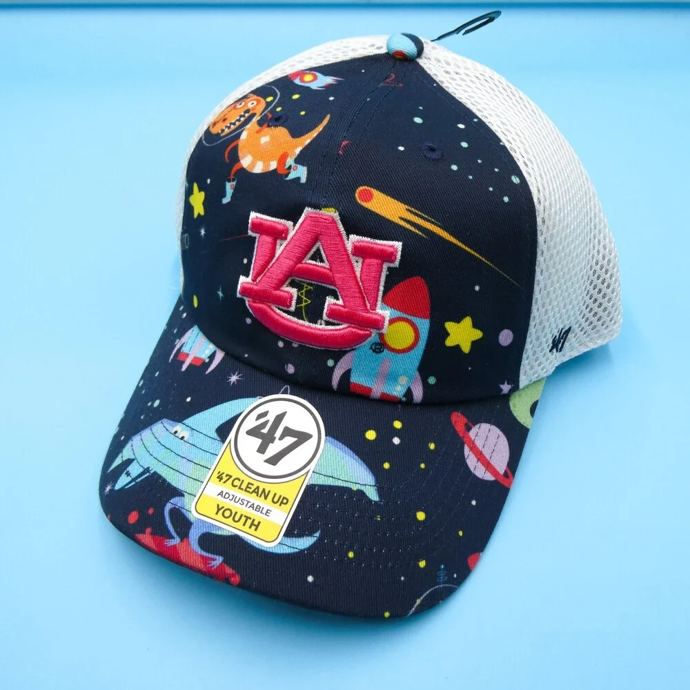 '47 Brand Auburn Tigers Youth Hat Boys Blue Snapback Trucker‎ Mesh College New